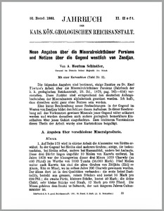 Neue Angaben über die Mineralreichthümer Persiens und Notizen über die Gegend westlich von Zendjan